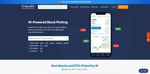 Danelfin- one of the best AI tools  for 2026